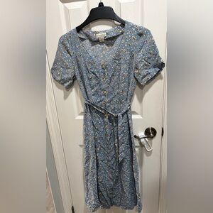 Banana Republic Blue Western Midi Dress